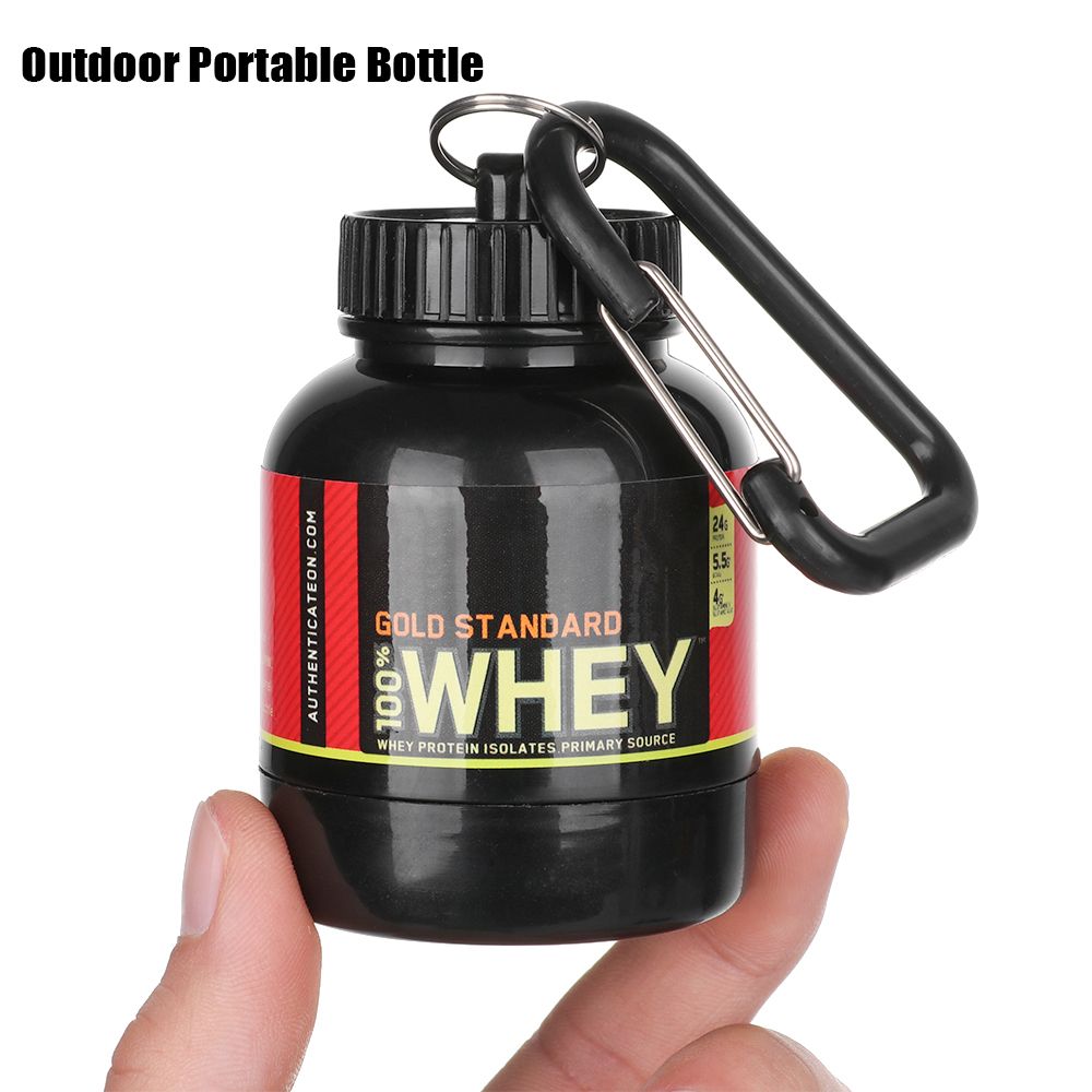 Health Wellness Gifts - Tragbare Mini-Proteinpulverflaschen mit Schlüsselanhänger, Gesundheitstrichter, Medizinflasche,