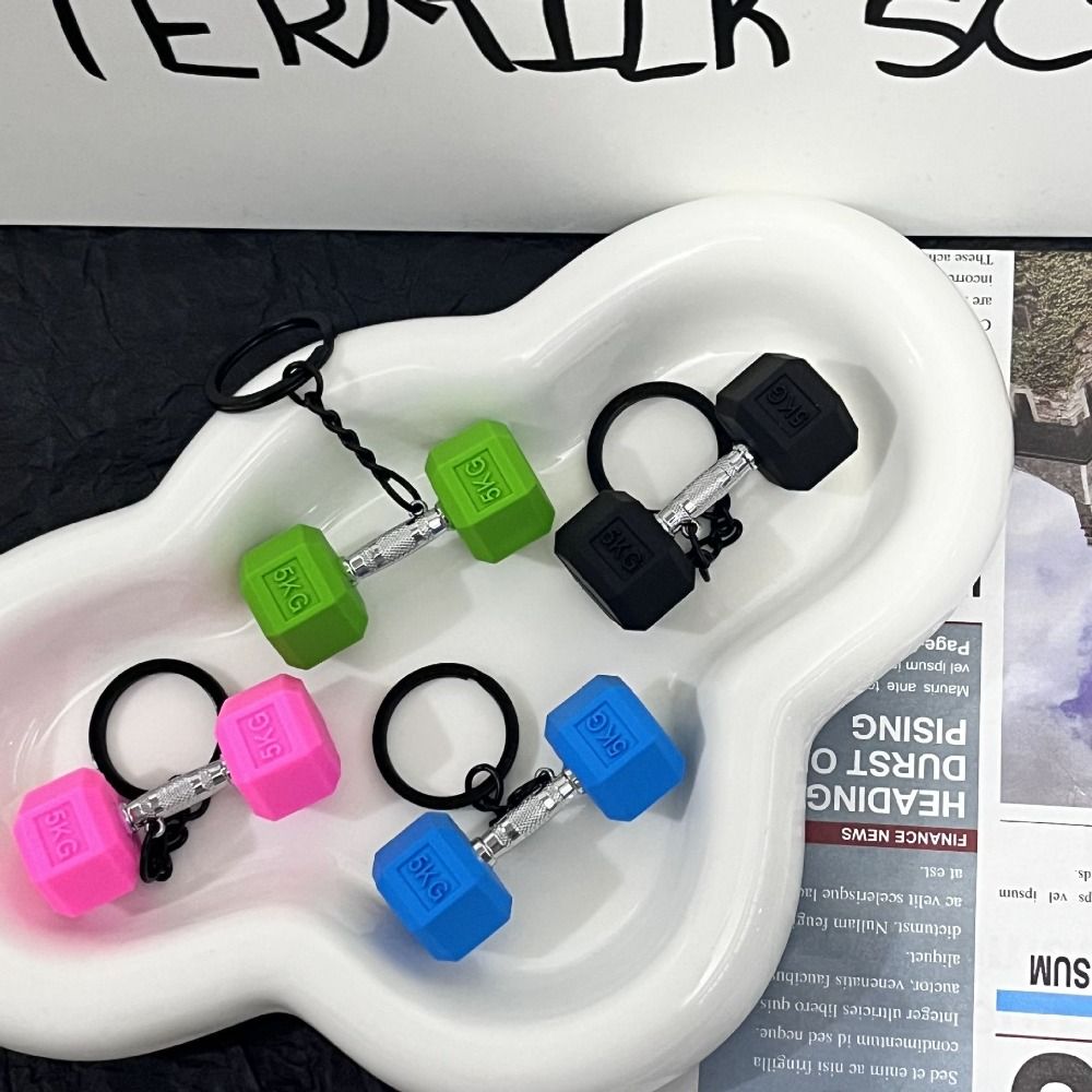 Health Wellness Gifts - Fitnessgeräte Hantel Schlüsselanhänger Hängende Verzierung Tasche