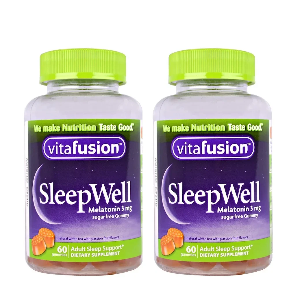 Health Wellness Month - 2 Flaschen amerikanische Vitafusion Melatonin-Gummis, 60